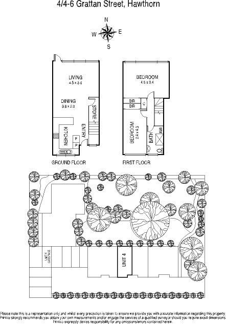 Floorplan of Homely apartment listing, 4/4-6 Grattan Street, Hawthorn VIC 3122