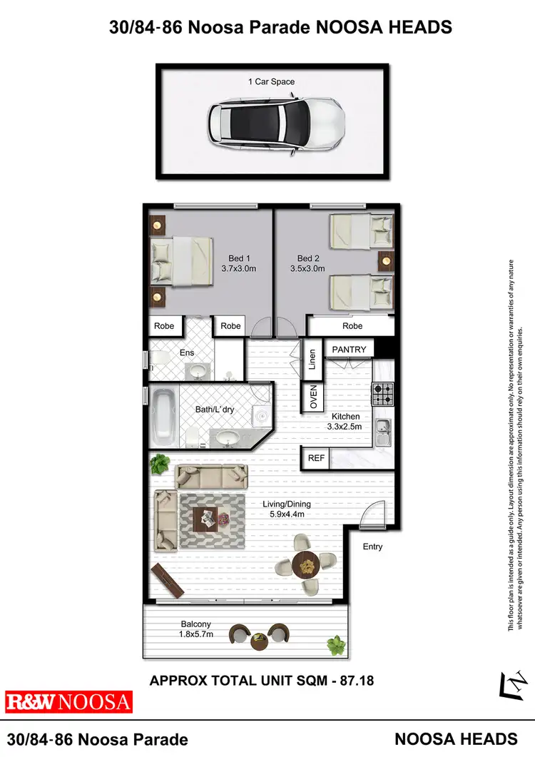 Floorplan of Homely apartment listing, 30/86-88 Noosa Parade, Noosa Heads QLD 4567