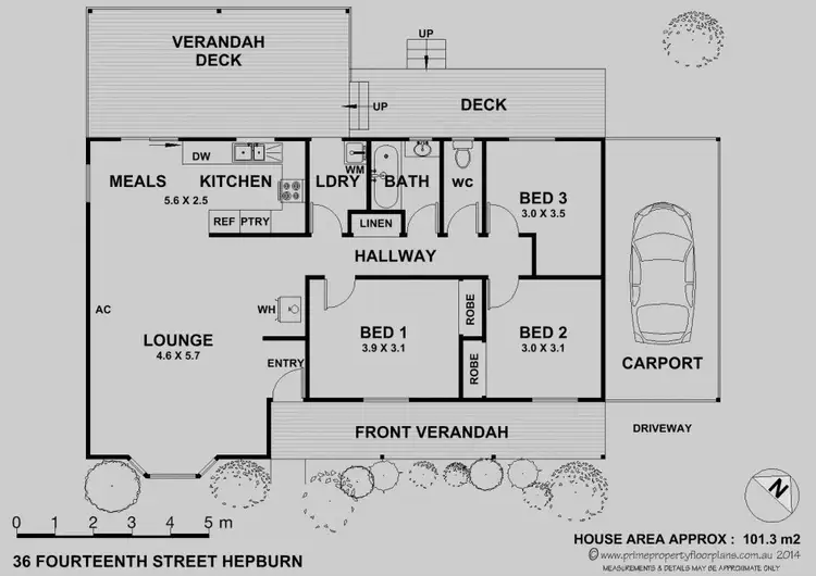 Floorplan of Homely house listing, 36 Fourteenth Street, Hepburn VIC 3461