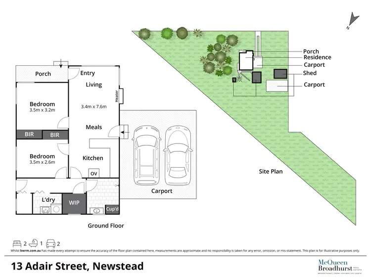 Floorplan of Homely house listing, 13 Adair Street, Newstead VIC 3462