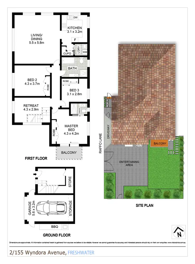 Floorplan of Homely house listing, 2/155 Wyndora Avenue, Freshwater NSW 2096