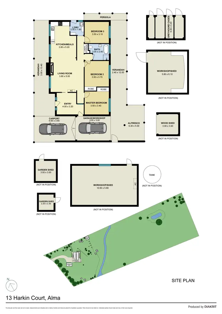 Floorplan of Homely house listing, 13 Harkin Court, Alma VIC 3465
