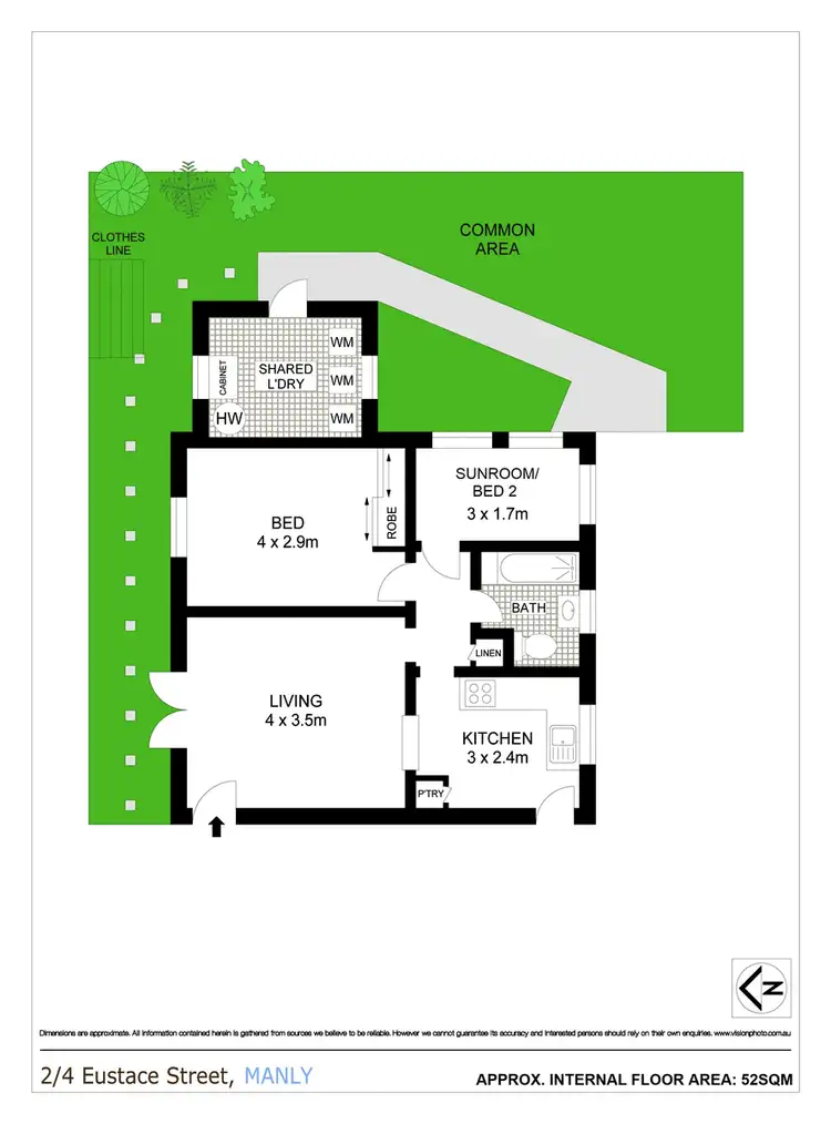 Floorplan of Homely apartment listing, 2/4 Eustace Street, Manly NSW 2095