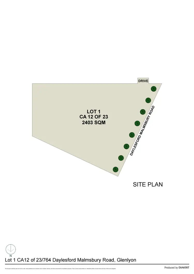 Floorplan of Homely land listing, Lot 12 764 Daylesford Malmsbury Road, Glenlyon VIC 3461