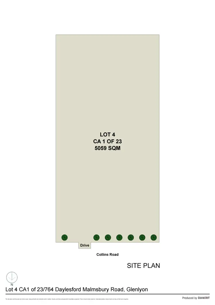 Floorplan of Homely land listing, CA 1/Sec 23 (Lot 4) 764 Daylesford Malmsbury Road, Glenlyon VIC 3461