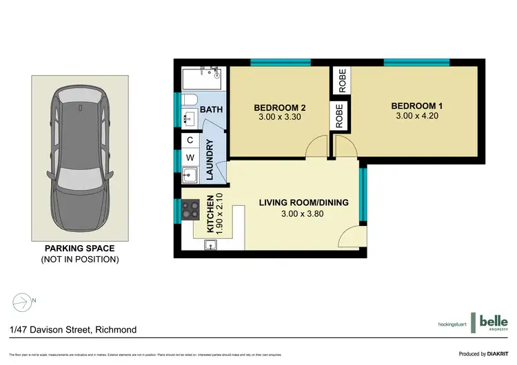 Floorplan of Homely apartment listing, 1/47 Davison Street, Richmond VIC 3121