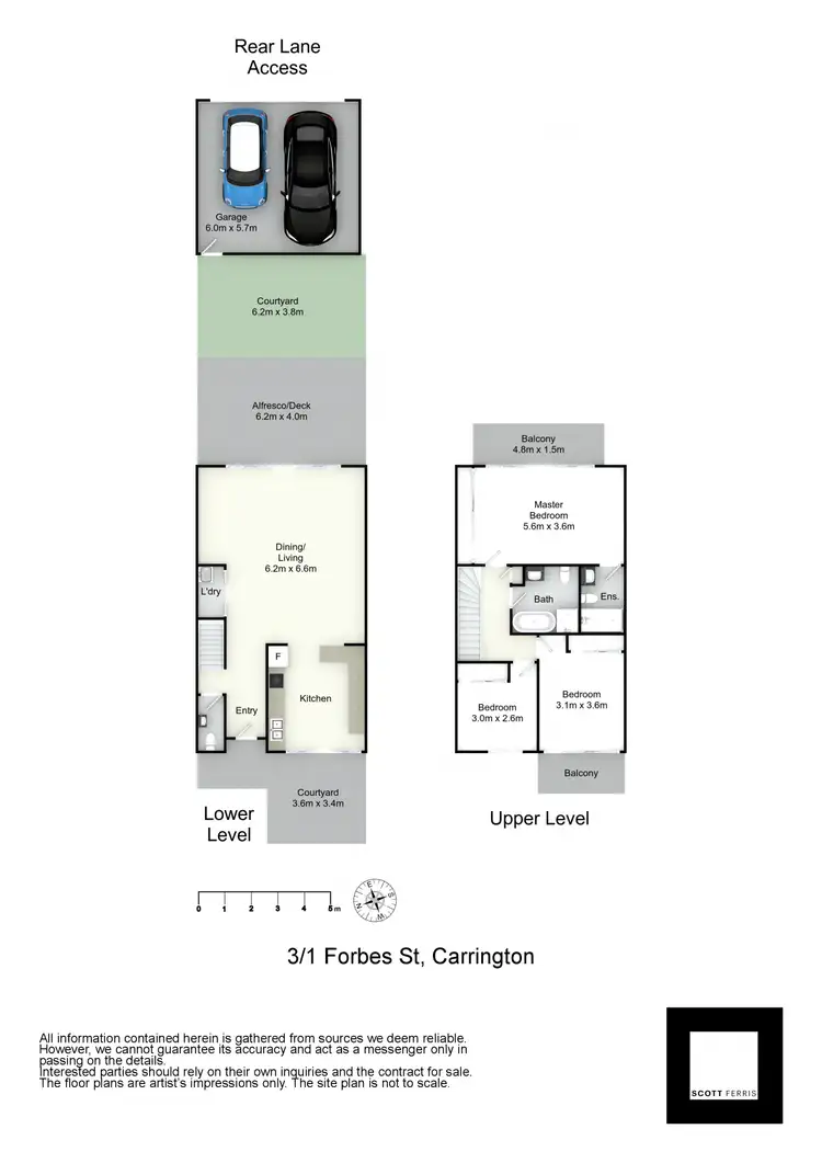 Floorplan of Homely townhouse listing, 3/1 Forbes Street, Carrington NSW 2294