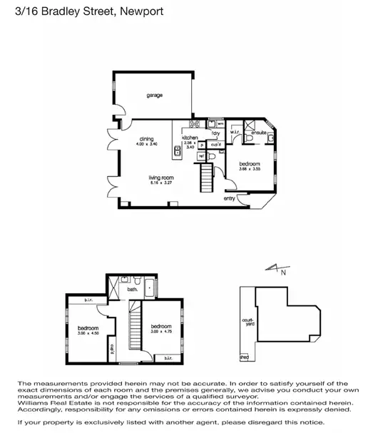 Floorplan of Homely townhouse listing, 3/16 Bradley Street, Newport VIC 3015