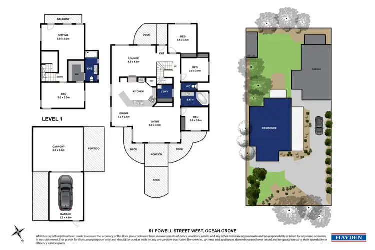 Floorplan of Homely house listing, 51 Powell Street West, Ocean Grove VIC 3226