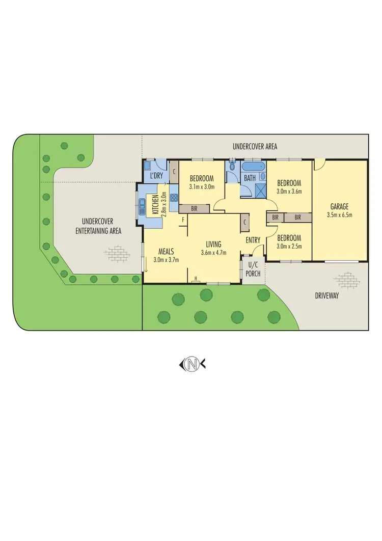 Floorplan of Homely unit listing, 1/11 Carawah Retreat, St Albans VIC 3021