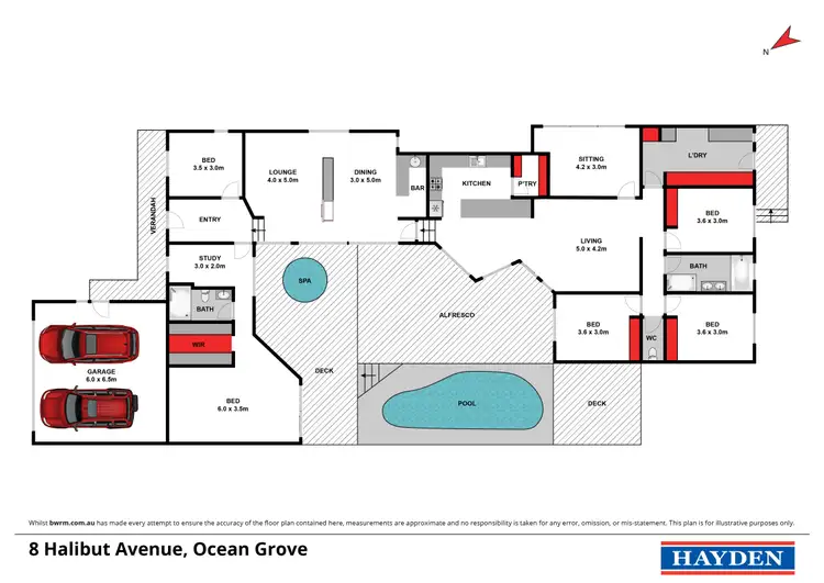 Floorplan of Homely house listing, 8 Halibut Avenue, Ocean Grove VIC 3226