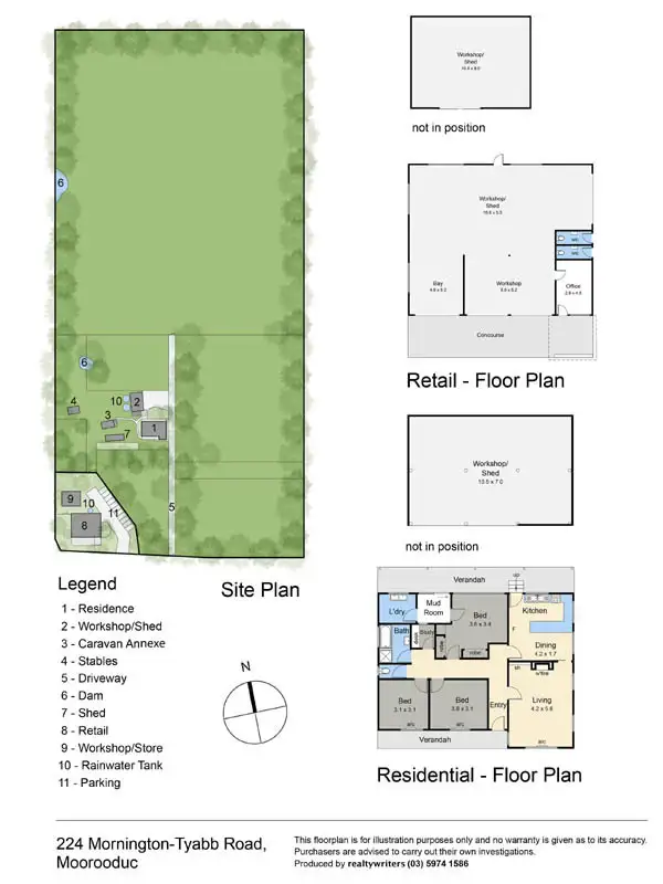 Floorplan of Homely rural property listing, 224 Mornington-Tyabb Road, Moorooduc VIC 3933