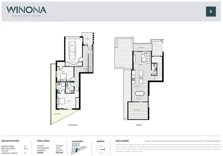 Floorplan of Homely townhouse listing, TH6/2 Winona Grove, Pascoe Vale South VIC 3044