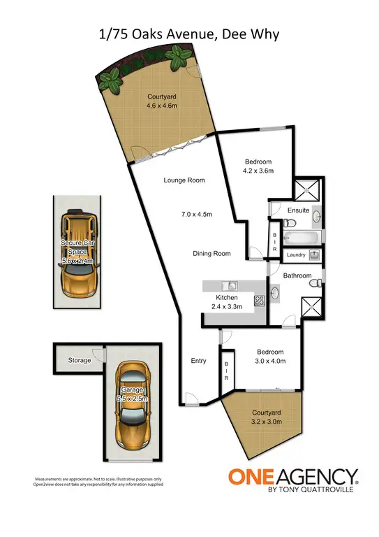 Floorplan of Homely apartment listing, 1/75-79 Oaks Avenue, Dee Why NSW 2099