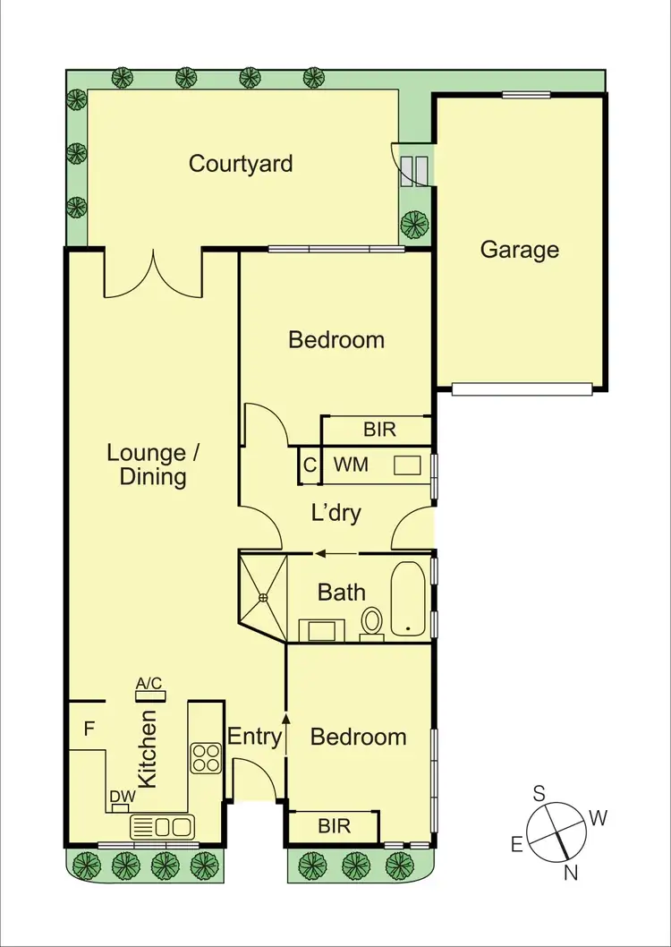 Floorplan of Homely villa listing, 2/61 Moonya Road, Carnegie VIC 3163