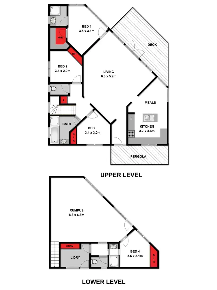 Floorplan of Homely house listing, 48 Riviera Crescent, Ocean Grove VIC 3226