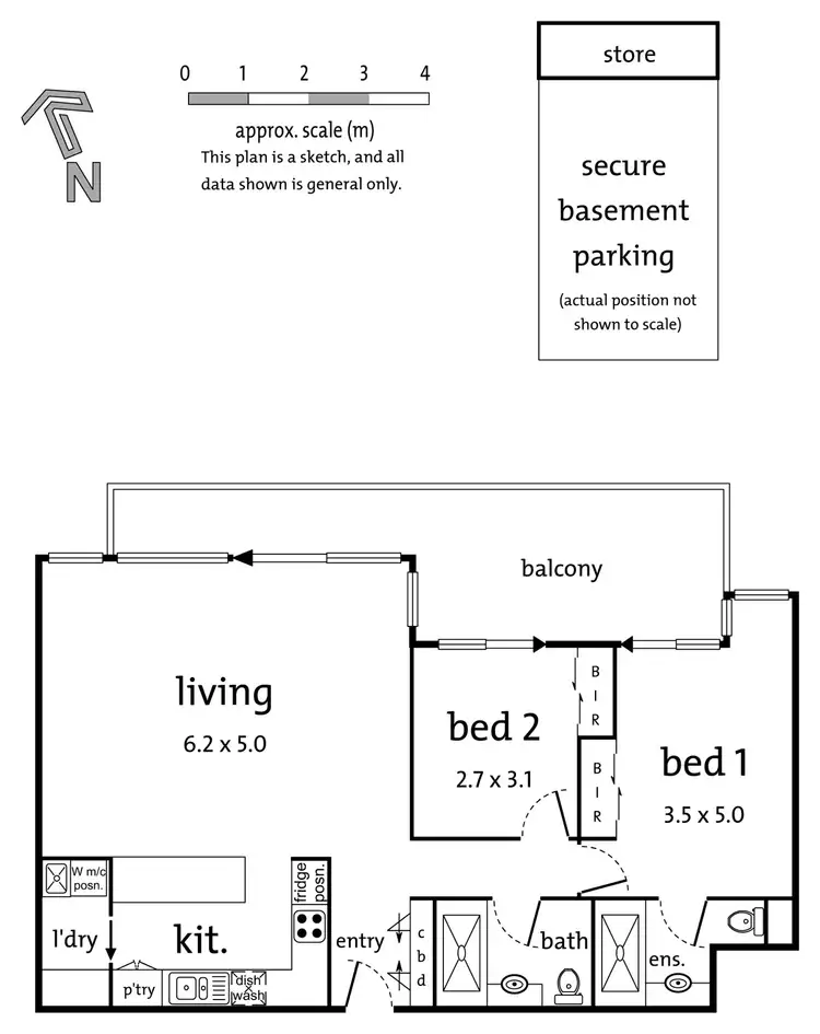 Floorplan of Homely apartment listing, 703/91-93 Tram Road, Doncaster VIC 3108