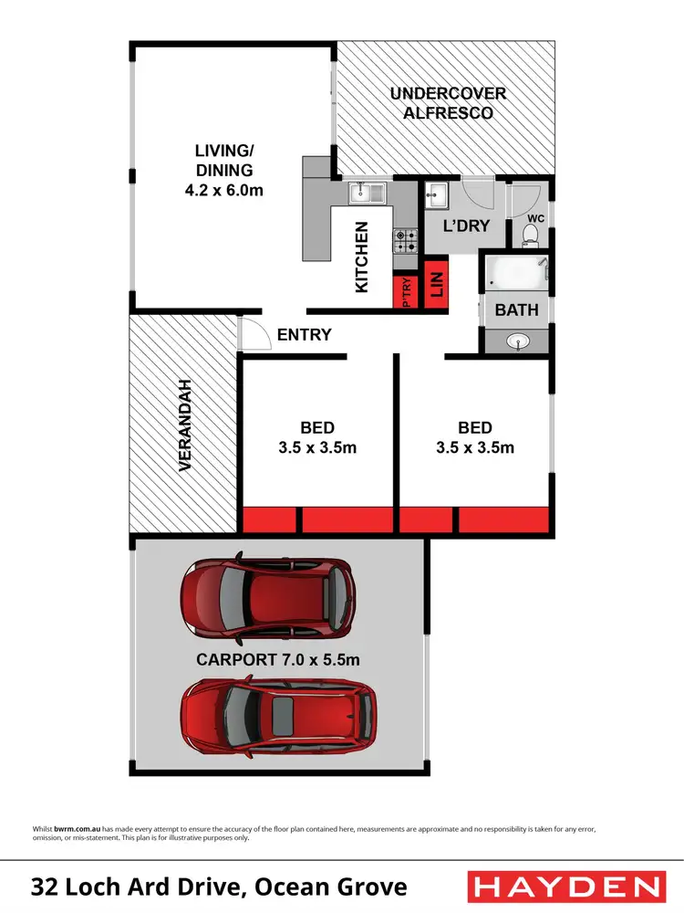 Floorplan of Homely house listing, 32 Loch Ard Drive, Ocean Grove VIC 3226
