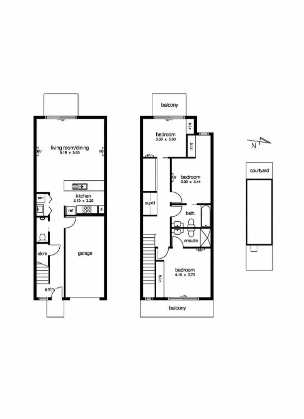 Floorplan of Homely townhouse listing, 16/124-136 Mason Street, Newport VIC 3015
