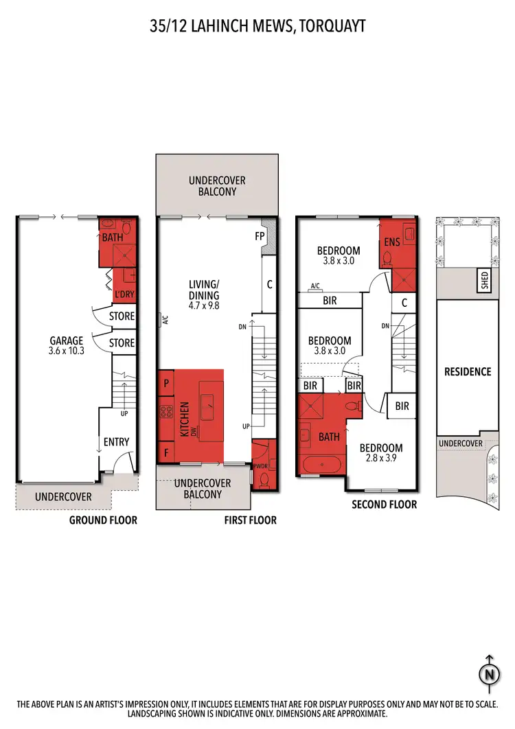 Floorplan of Homely townhouse listing, 35/12 Lahinch Mews, Torquay VIC 3228