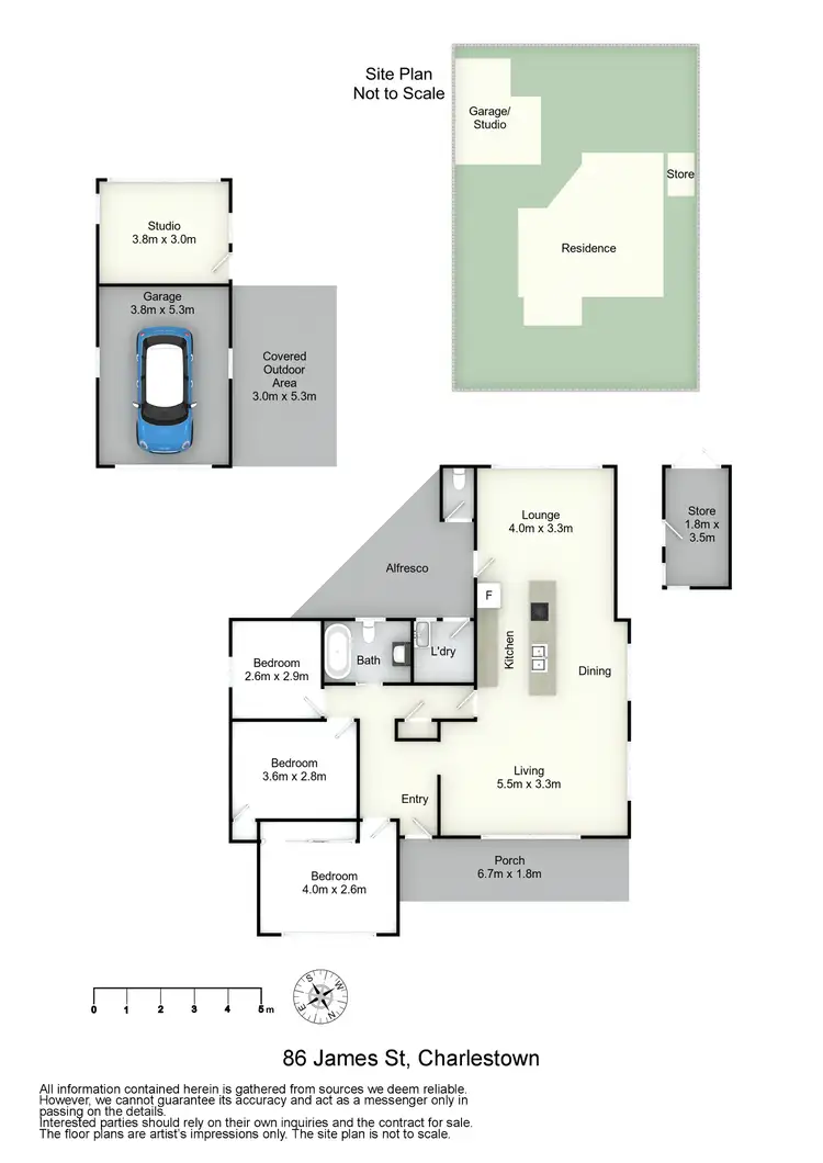 Floorplan of Homely house listing, 86 James Street, Charlestown NSW 2290