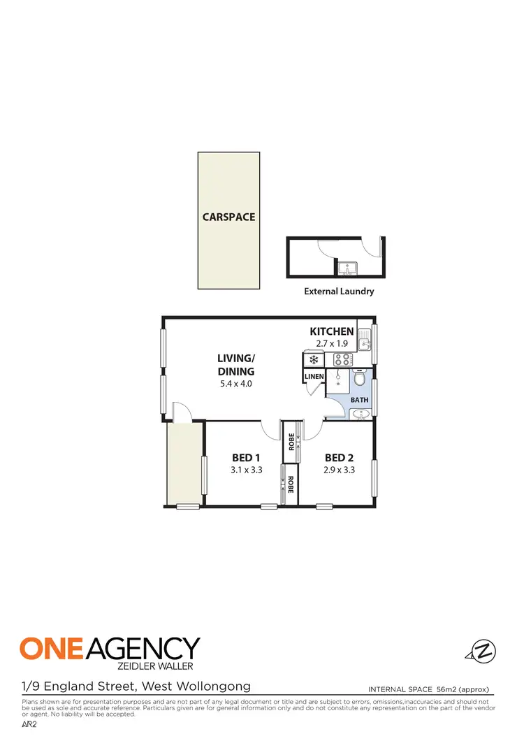 Floorplan of Homely unit listing, 1/9 England Street, West Wollongong NSW 2500