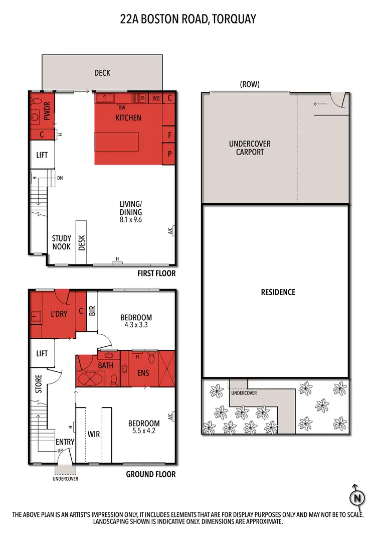Floorplan of Homely townhouse listing, 22A Boston Road, Torquay VIC 3228