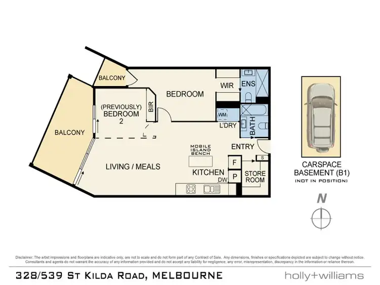 Floorplan of Homely apartment listing, 328/539 St Kilda Road, Melbourne VIC 3004