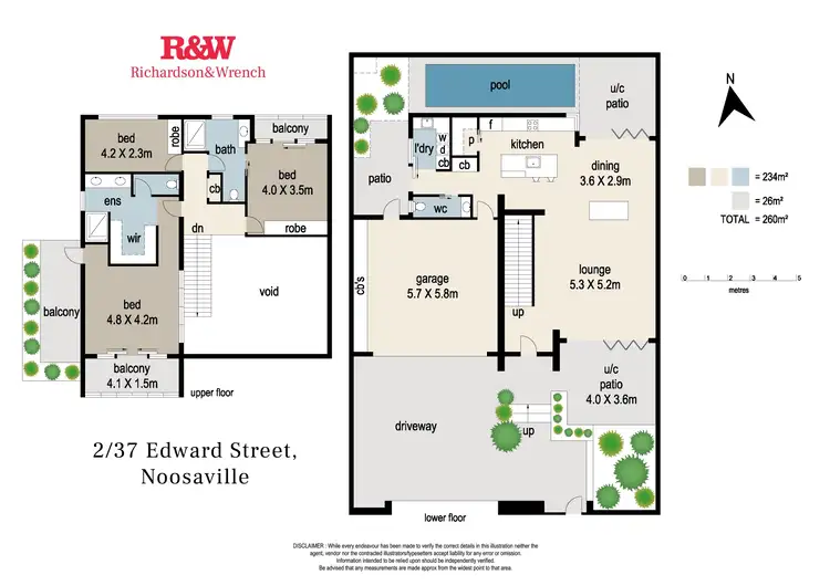 Floorplan of Homely semi-detached listing, 2/27 Edward Street, Noosaville QLD 4566