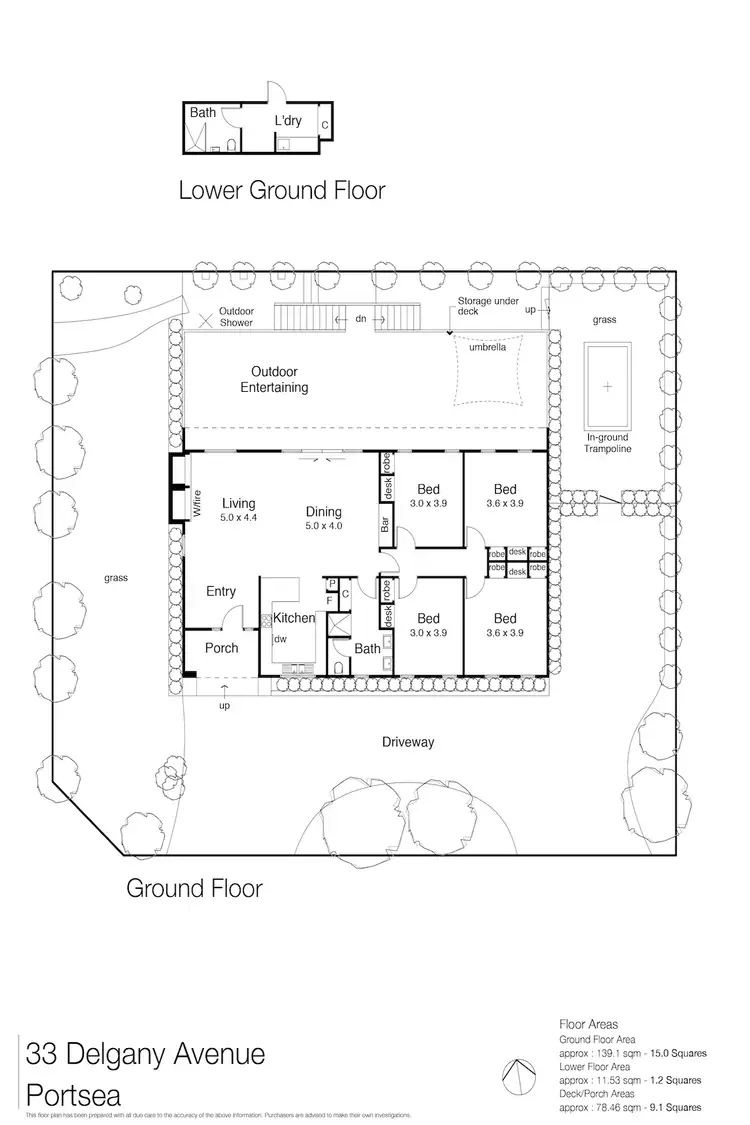Floorplan of Homely house listing, 33 Delgany Avenue, Portsea VIC 3944
