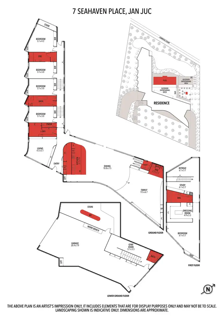 Floorplan of Homely house listing, 7 Seahaven Place, Jan Juc VIC 3228
