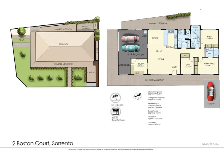 Floorplan of Homely house listing, 2 Boston Court, Sorrento VIC 3943