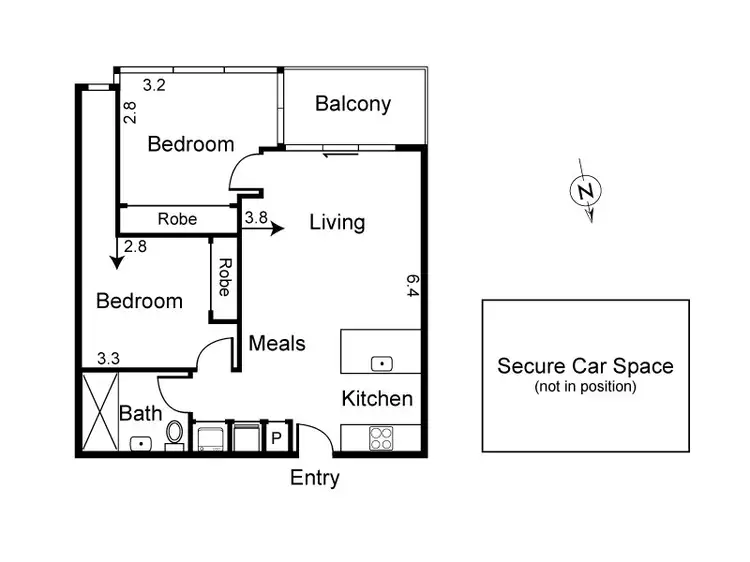 Floorplan of Homely apartment listing, 208/60 Stanley Street, Collingwood VIC 3066