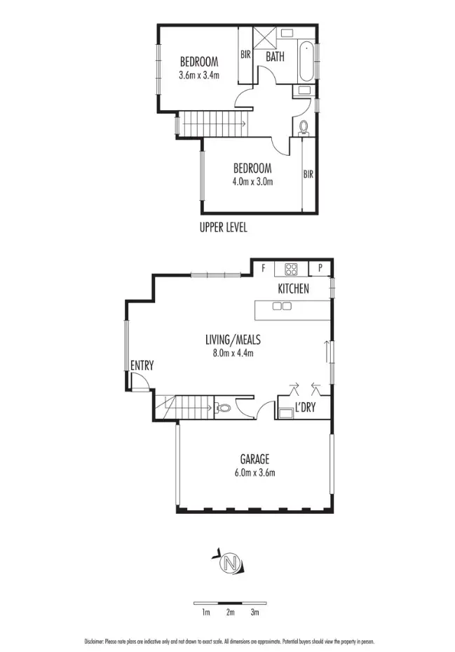 Floorplan of Homely townhouse listing, 2/83 Cypress Avenue, Brooklyn VIC 3012