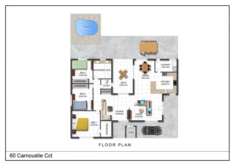 Floorplan of Homely house listing, 60 Carnoustie Circuit, Marrara NT 812