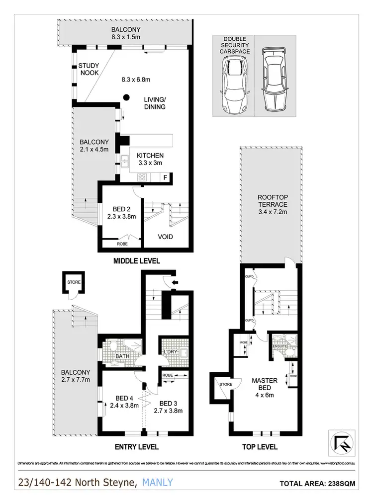 Floorplan of Homely apartment listing, 23/140-142 North Steyne, Manly NSW 2095
