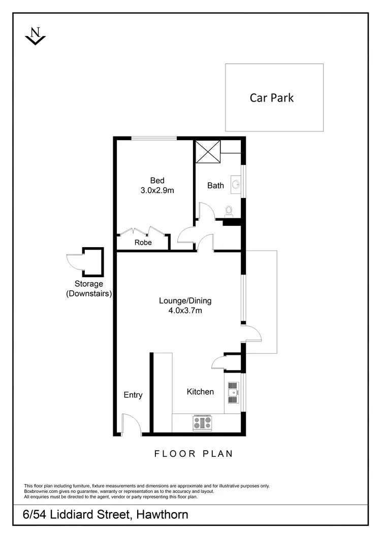 Floorplan of Homely apartment listing, 6/54 Liddiard Street, Hawthorn VIC 3122