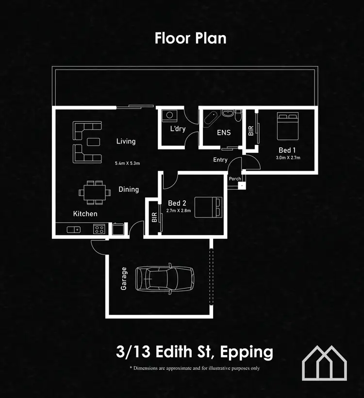 Floorplan of Homely townhouse listing, 3/13 Edith Street, Epping VIC 3076