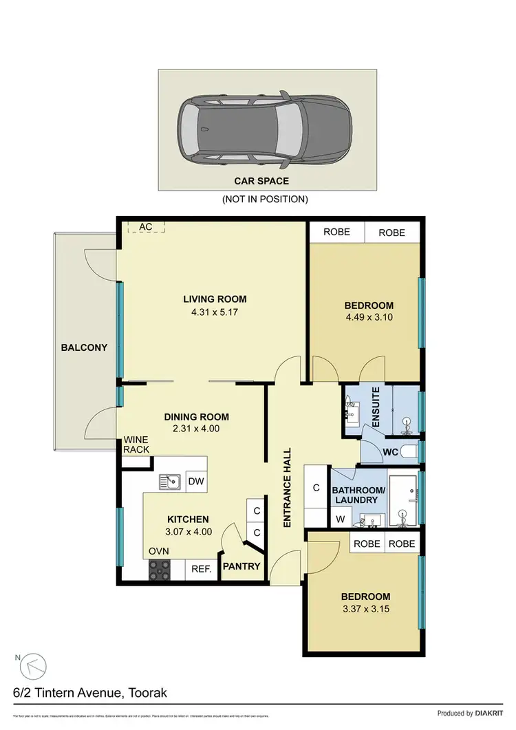 Floorplan of Homely apartment listing, 6/2 Tintern Avenue, Toorak VIC 3142