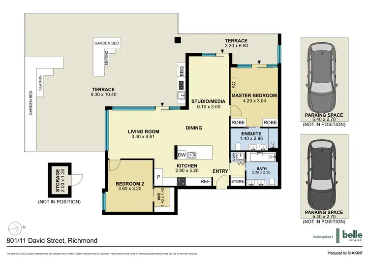 Floorplan of Homely apartment listing, 801/11 David Street, Richmond VIC 3121