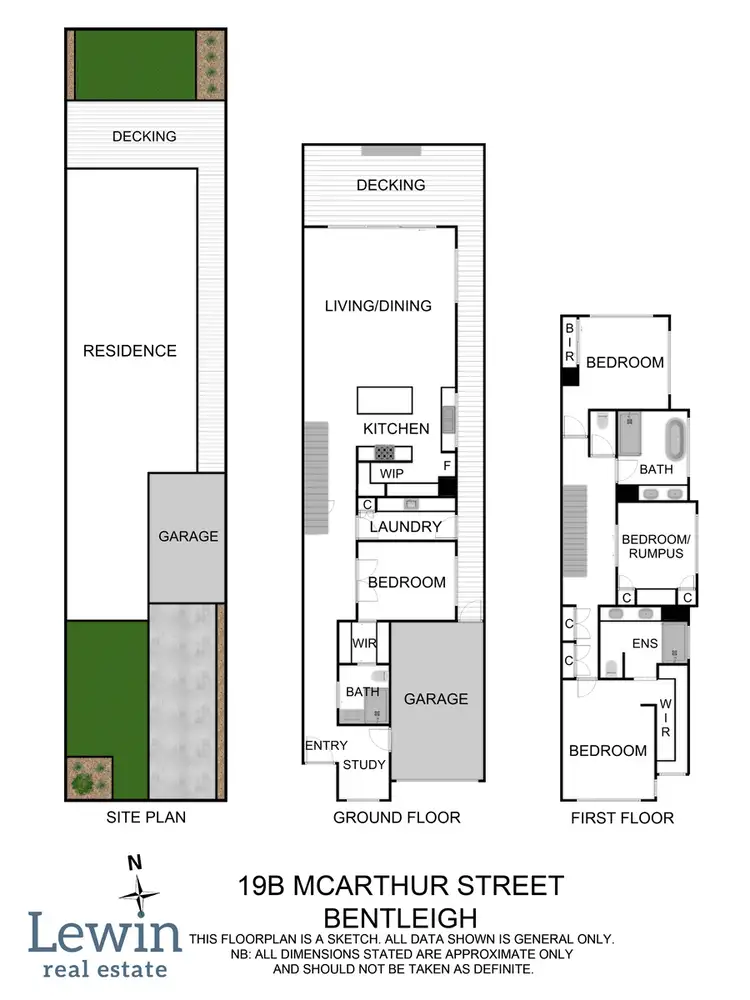 Floorplan of Homely townhouse listing, 19b McArthur Street, Bentleigh VIC 3204
