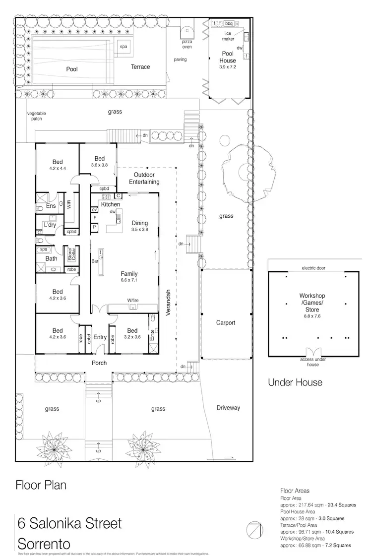 Floorplan of Homely house listing, 6 Salonika Street, Sorrento VIC 3943