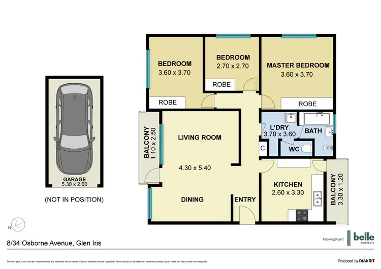 Floorplan of Homely apartment listing, 8/34 Osborne Avenue, Glen Iris VIC 3146