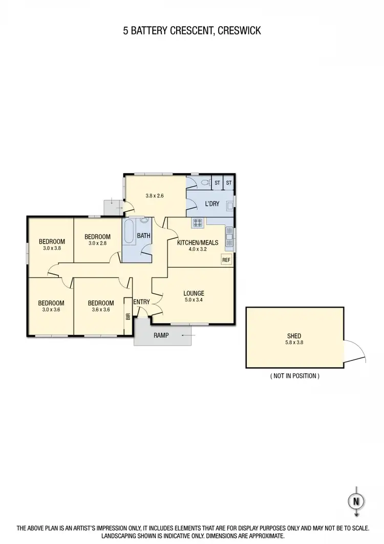Floorplan of Homely house listing, 5 Battery Crescent, Creswick VIC 3363