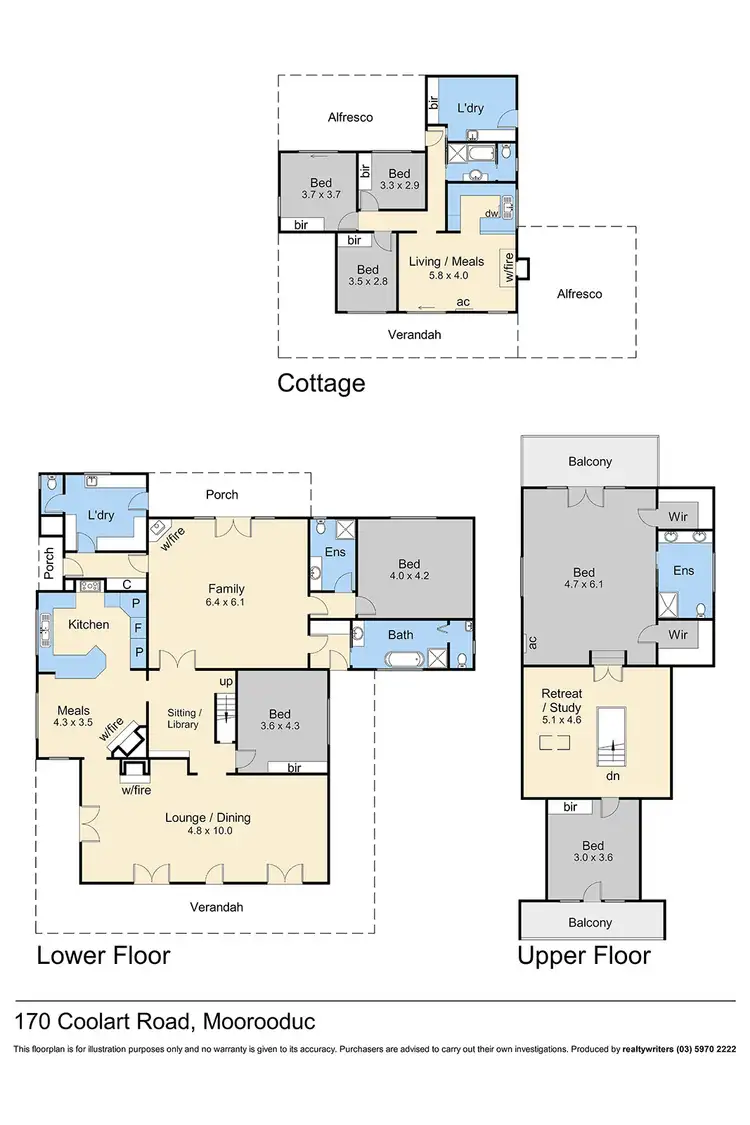 Floorplan of Homely rural property listing, 170 Coolart Road, Moorooduc VIC 3933