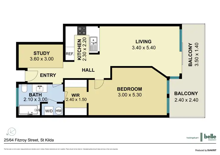 Floorplan of Homely apartment listing, 25/64 Fitzroy Street, St Kilda VIC 3182