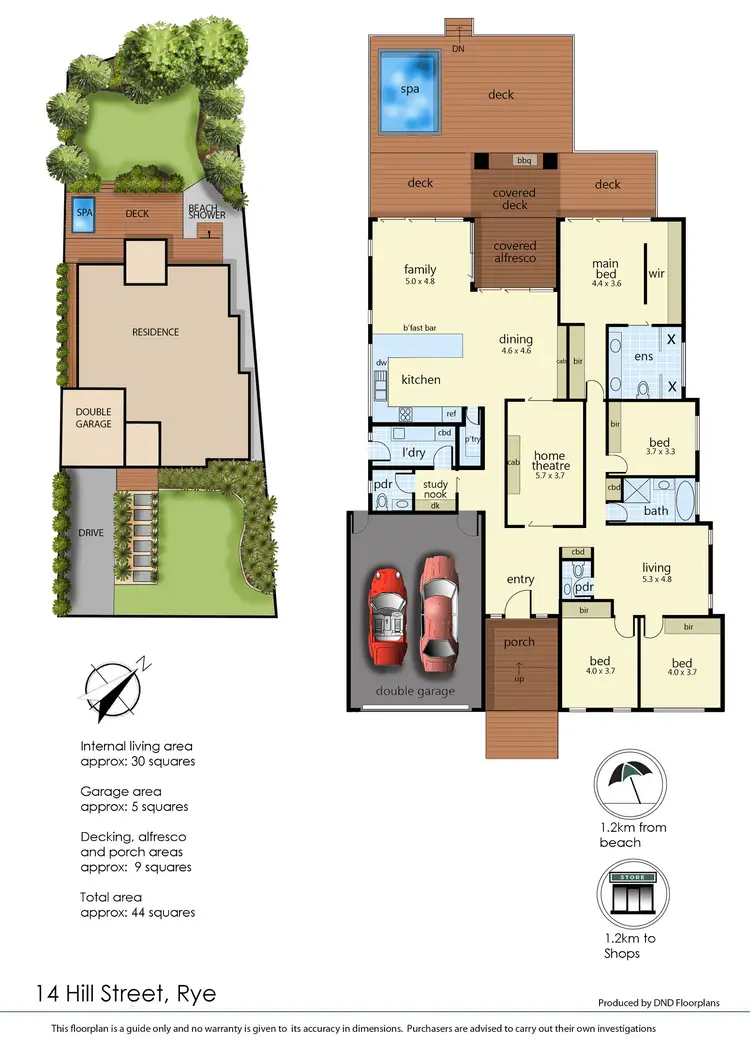 Floorplan of Homely house listing, 14 Hill Street, Rye VIC 3941