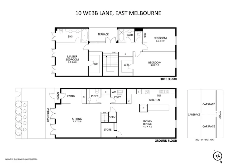 Floorplan of Homely townhouse listing, 10 Webb Lane, East Melbourne VIC 3002