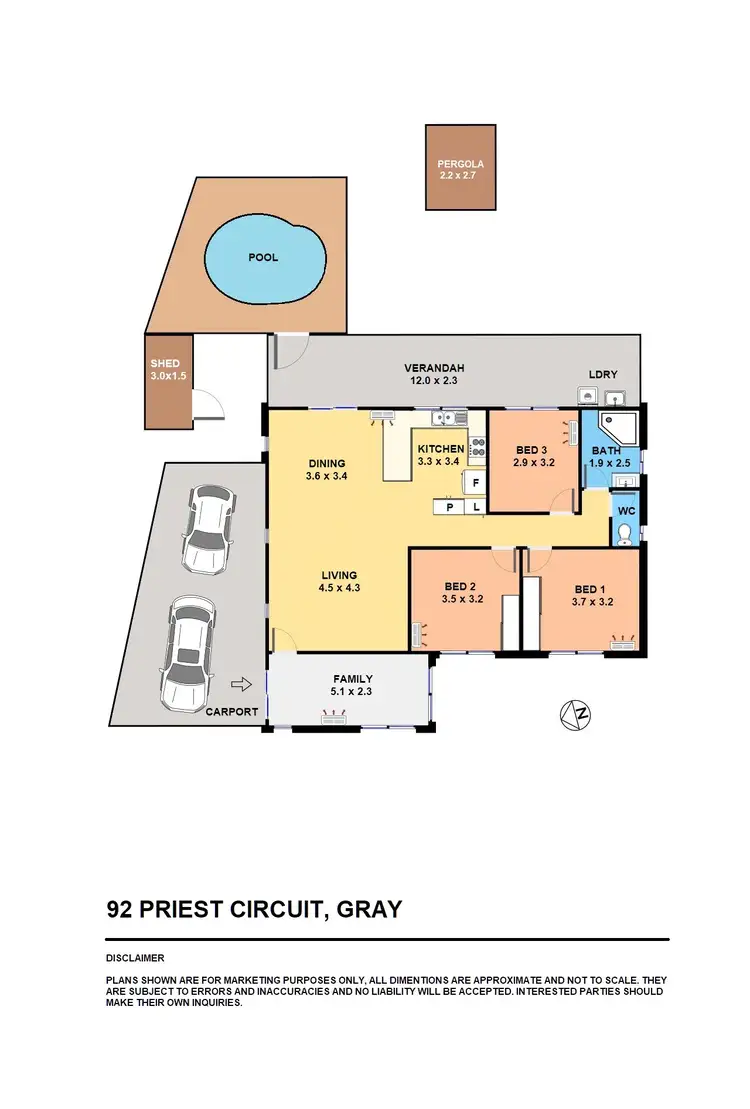 Floorplan of Homely house listing, 92 Priest Circuit, Gray NT 830