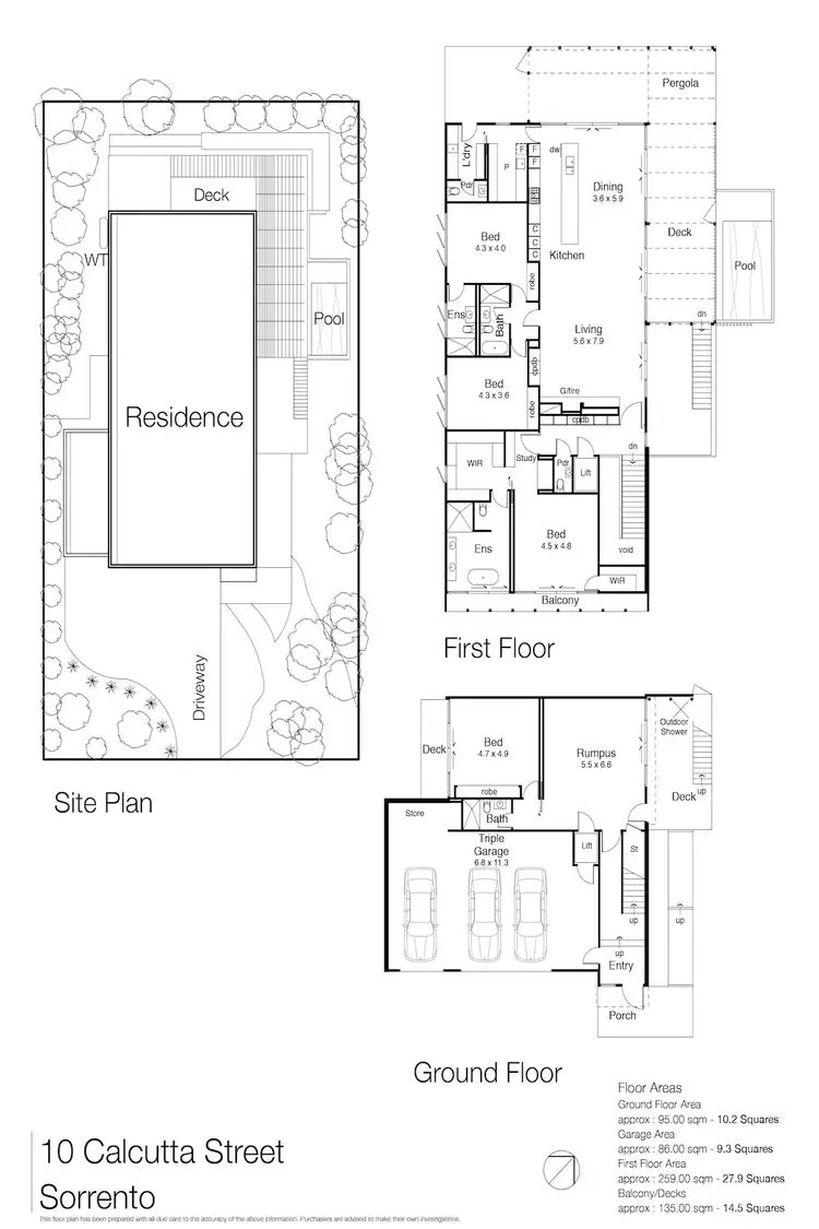 Floorplan of Homely house listing, 10 Calcutta Street, Sorrento VIC 3943